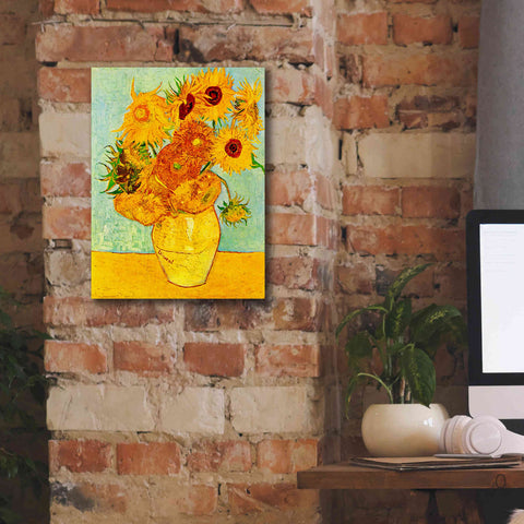 Image of 'Still Life: Vase with Twelve Sunflowers' by Vincent van Gogh, Canvas Wall Art,12 x 16