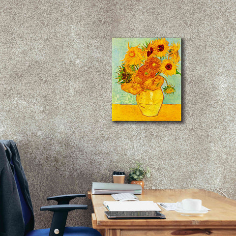 Image of 'Still Life: Vase with Twelve Sunflowers' by Vincent van Gogh, Canvas Wall Art,20 x 24
