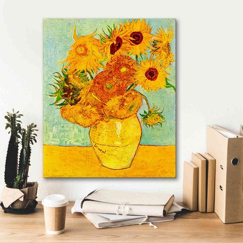Image of 'Still Life: Vase with Twelve Sunflowers' by Vincent van Gogh, Canvas Wall Art,20 x 24