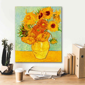 'Still Life: Vase with Twelve Sunflowers' by Vincent van Gogh, Canvas Wall Art,20 x 24