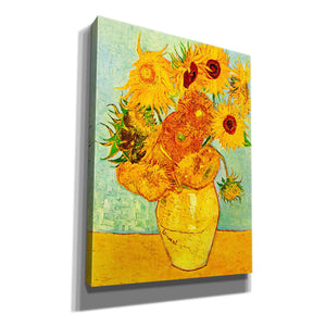 'Still Life: Vase with Twelve Sunflowers' by Vincent van Gogh, Canvas Wall Art,12x16x1.1x0,20x24x1.1x0,26x30x1.74x0,40x54x1.74x0