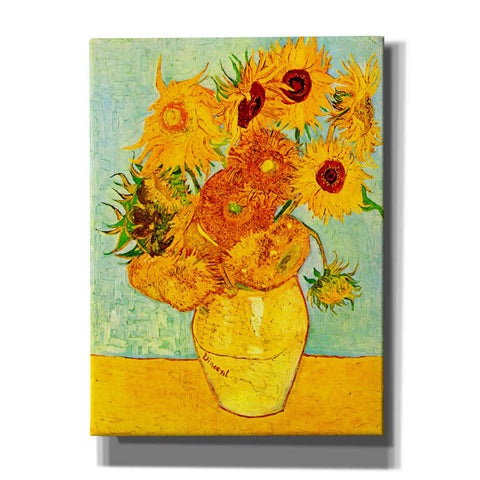 Image of 'Still Life: Vase with Twelve Sunflowers' by Vincent van Gogh, Canvas Wall Art,12x16x1.1x0,20x24x1.1x0,26x30x1.74x0,40x54x1.74x0