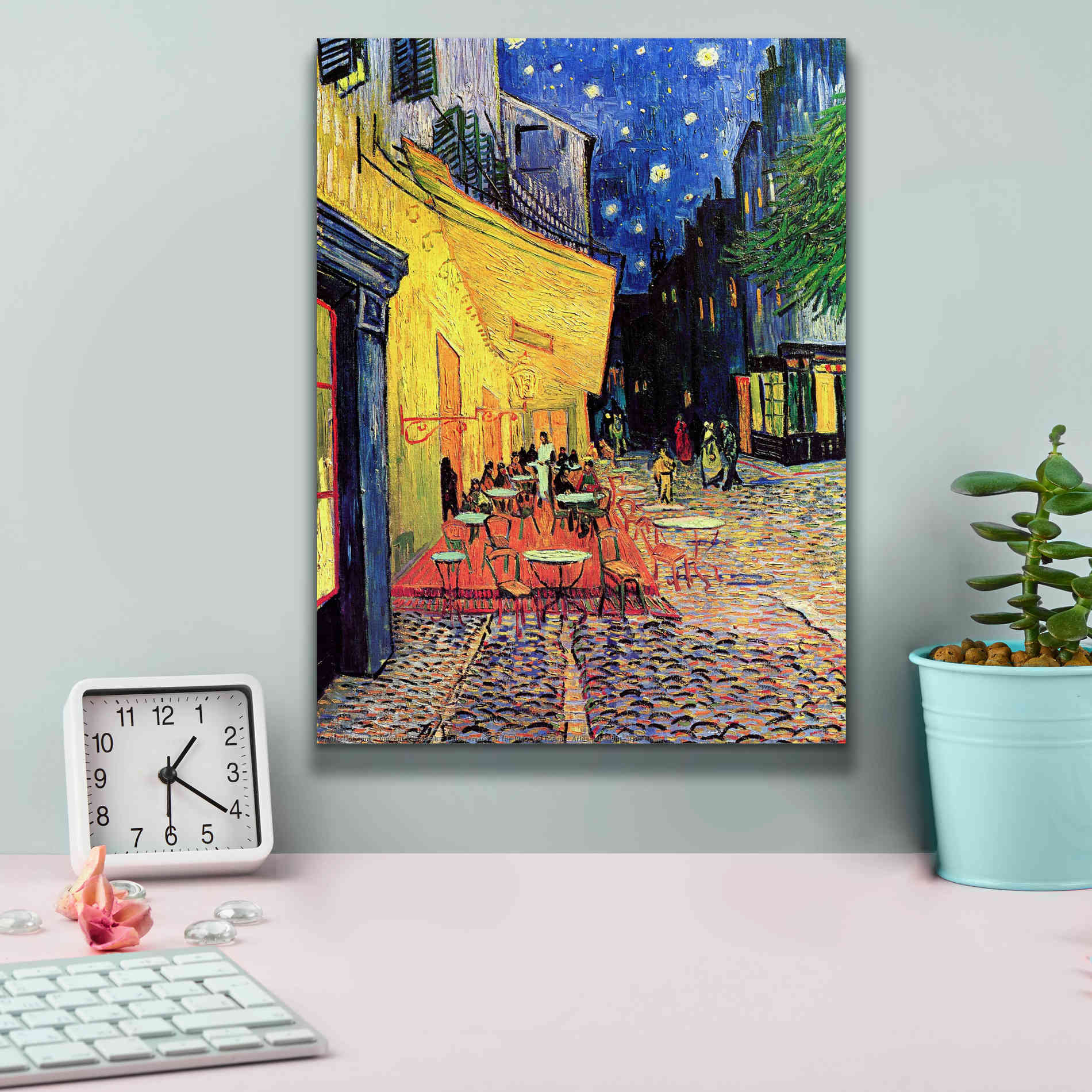 'Cafe Terrace at Night' by Vincent van Gogh, Canvas Wall Art,12 x 16