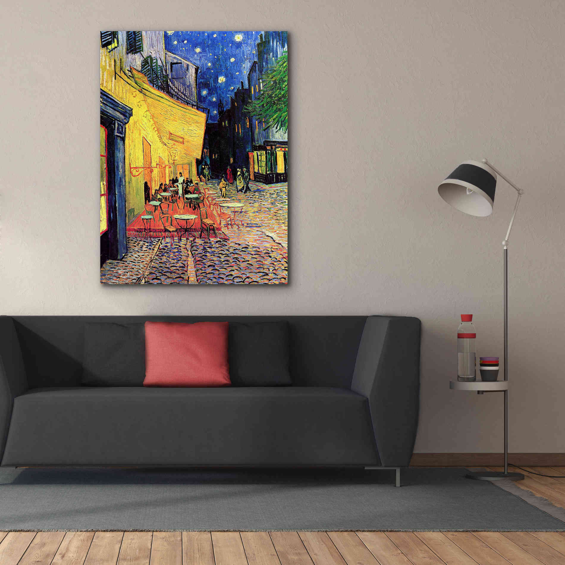 'Cafe Terrace at Night' by Vincent van Gogh, Canvas Wall Art,40 x 54