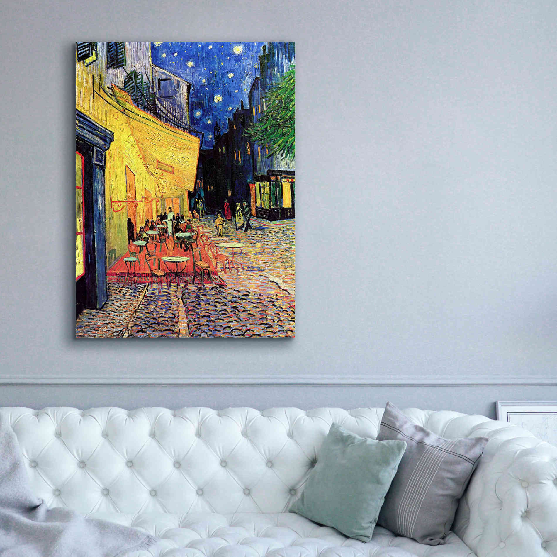 'Cafe Terrace at Night' by Vincent van Gogh, Canvas Wall Art,40 x 54