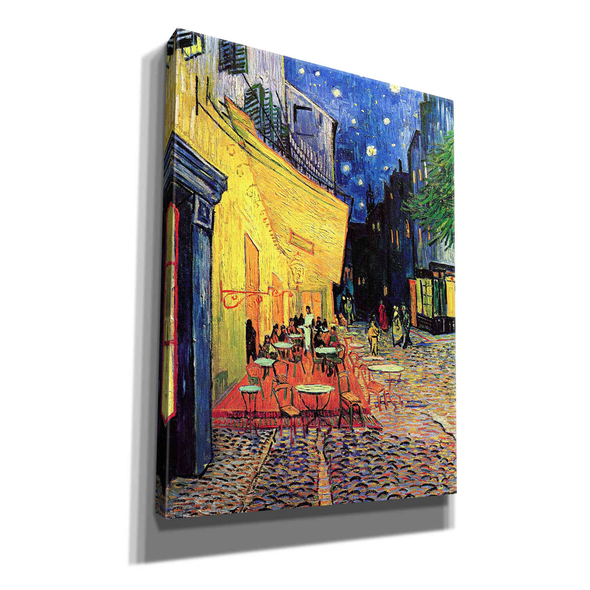 'Cafe Terrace at Night' by Vincent van Gogh, Canvas Wall Art,12x16x1.1x0,20x24x1.1x0,26x30x1.74x0,40x54x1.74x0