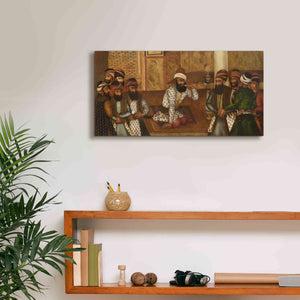 'The Royal Court of Karim Khan' by Mohammad Sadiq, Canvas Wall Art,24x12