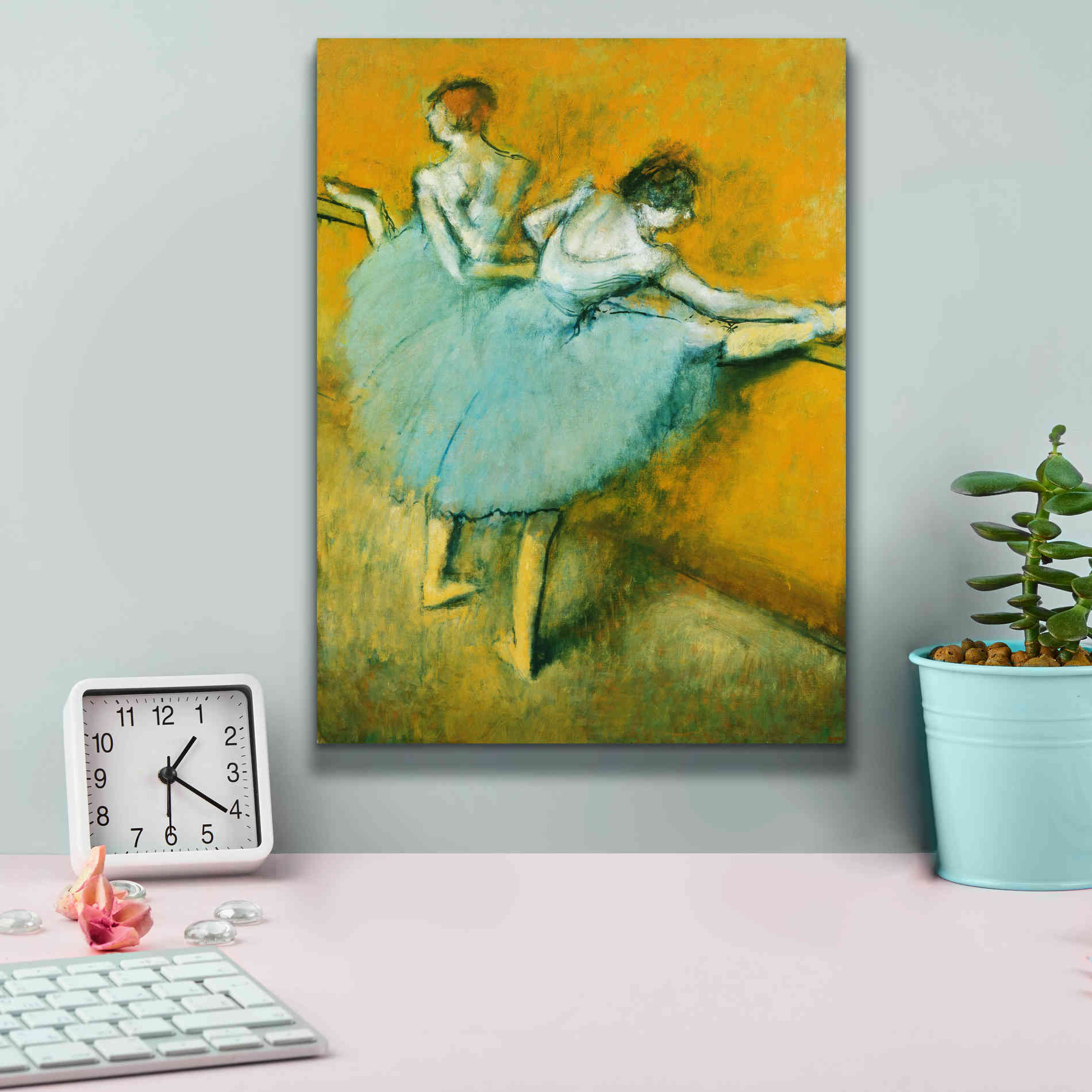 'Dancers at the Barre' by Edgar Degas, Canvas Wall Art,12 x 16
