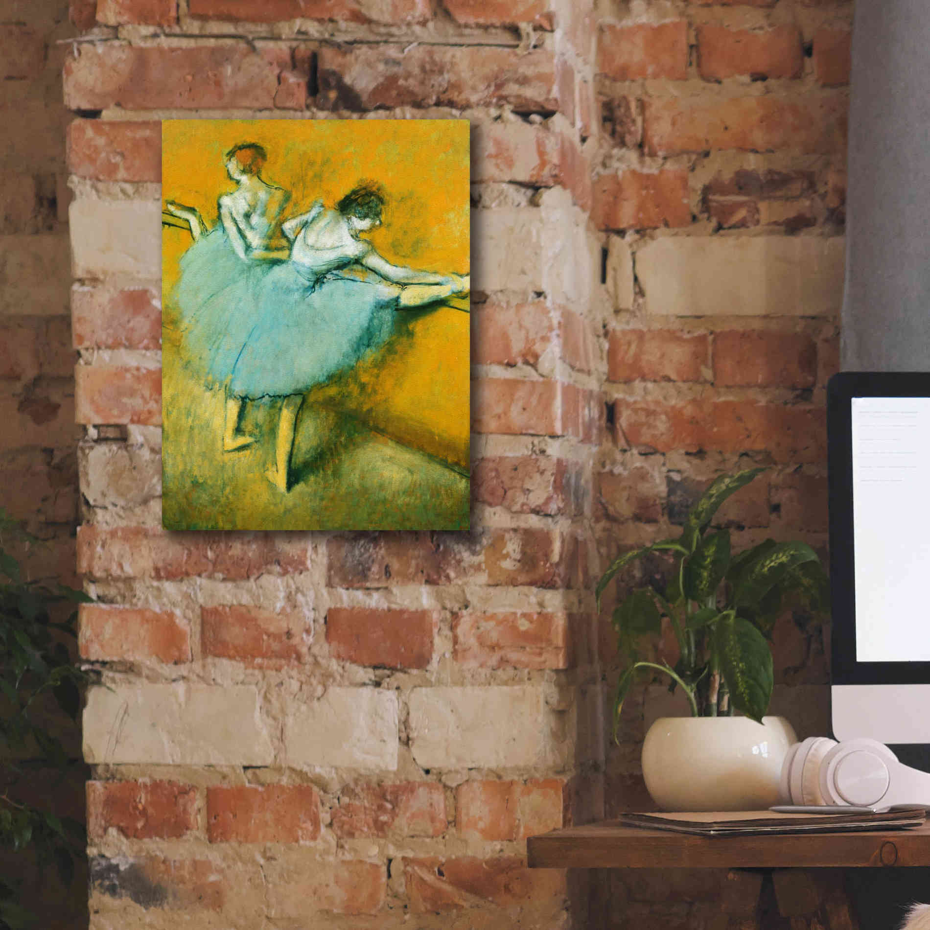 'Dancers at the Barre' by Edgar Degas, Canvas Wall Art,12 x 16
