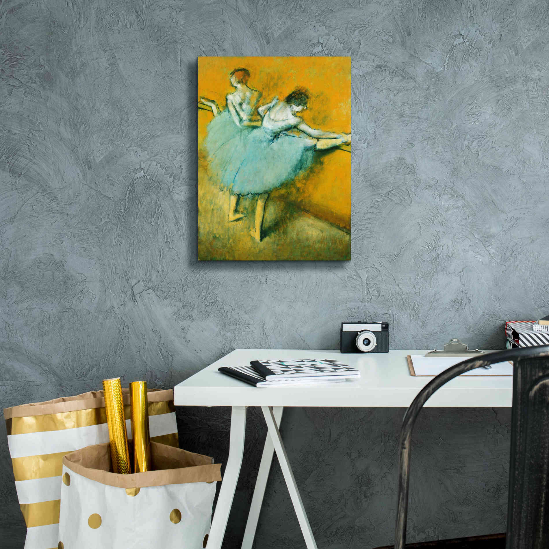 'Dancers at the Barre' by Edgar Degas, Canvas Wall Art,12 x 16