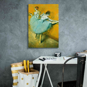 'Dancers at the Barre' by Edgar Degas, Canvas Wall Art,18 x 26