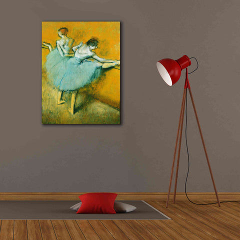 Image of 'Dancers at the Barre' by Edgar Degas, Canvas Wall Art,26 x 34
