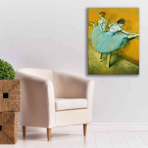 Image of 'Dancers at the Barre' by Edgar Degas, Canvas Wall Art,26 x 34
