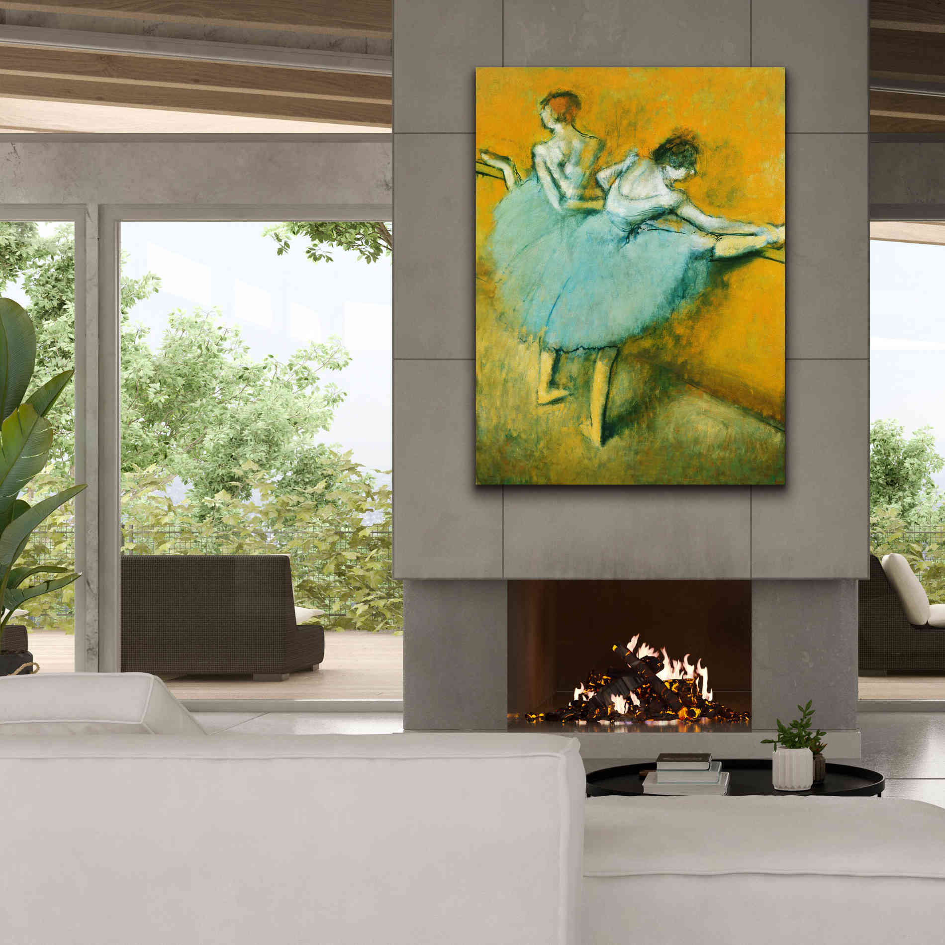 'Dancers at the Barre' by Edgar Degas, Canvas Wall Art,40 x 54