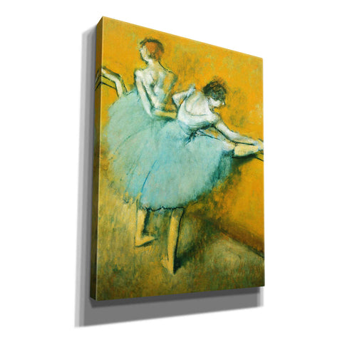 Image of 'Dancers at the Barre' by Edgar Degas, Canvas Wall Art,12x16x1.1x0,18x26x1.1x0,26x34x1.74x0,40x54x1.74x0