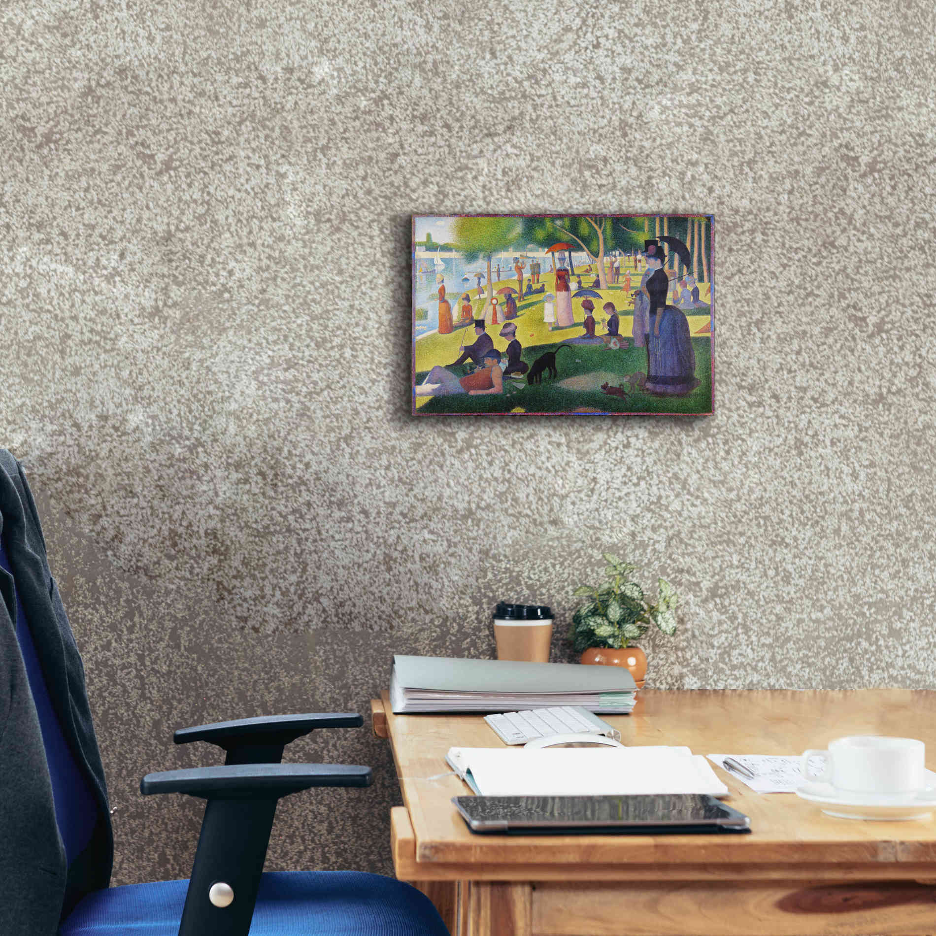 'A Sunday on La Grande Jatte' by Georges Seurat, Canvas Wall Art,18 x 12