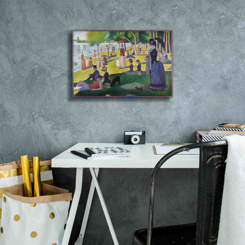 Image of 'A Sunday on La Grande Jatte' by Georges Seurat, Canvas Wall Art,18 x 12