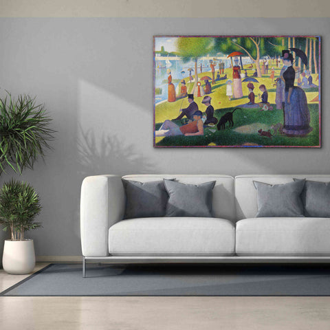 Image of 'A Sunday on La Grande Jatte' by Georges Seurat, Canvas Wall Art,60 x 40