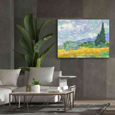 Image of 'Wheat Field with Cypresses' by Vincent van Gogh, Canvas Wall Art,54 x 40