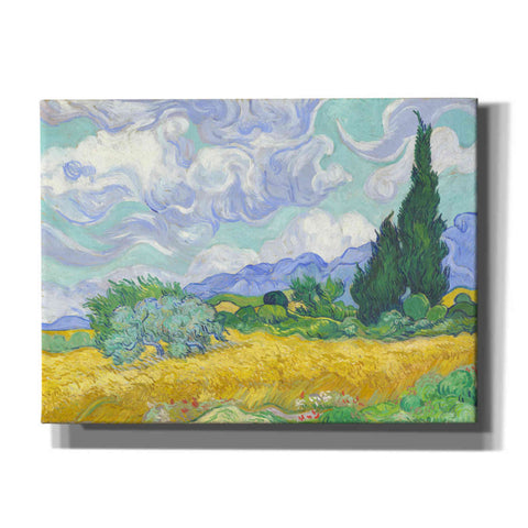 Image of 'Wheat Field with Cypresses' by Vincent van Gogh, Canvas Wall Art,16x12x1.1x0,26x18x1.1x0,34x26x1.74x0,54x40x1.74x0