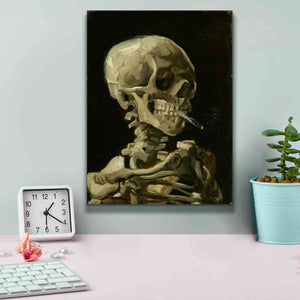 'Head of a Skeleton with a Burning Cigarette' by Vincent van Gogh, Canvas Wall Art,12 x 16
