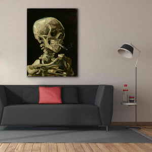 'Head of a Skeleton with a Burning Cigarette' by Vincent van Gogh, Canvas Wall Art,40 x 54