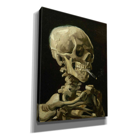 Image of 'Head of a Skeleton with a Burning Cigarette' by Vincent van Gogh, Canvas Wall Art,12x16x1.1x0,18x26x1.1x0,26x34x1.74x0,40x54x1.74x0