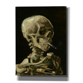 'Head of a Skeleton with a Burning Cigarette' by Vincent van Gogh, Canvas Wall Art,12x16x1.1x0,18x26x1.1x0,26x34x1.74x0,40x54x1.74x0