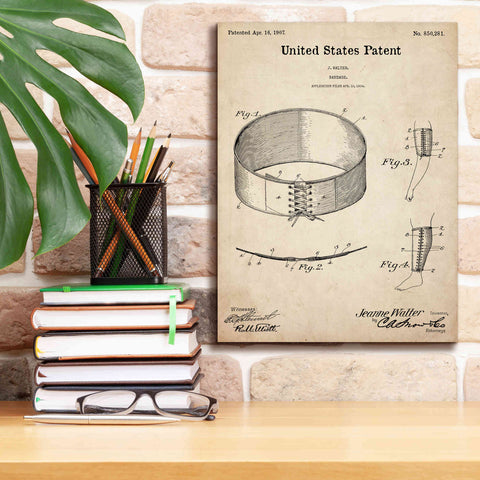 Image of 'Bandage Blueprint Patent Parchment,' Canvas Wall Art,12 x 16