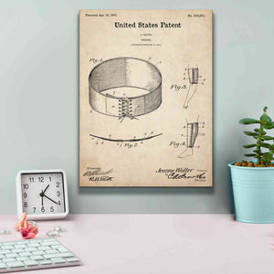 'Bandage Blueprint Patent Parchment,' Canvas Wall Art,12 x 16