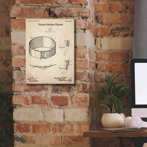 Image of 'Bandage Blueprint Patent Parchment,' Canvas Wall Art,12 x 16