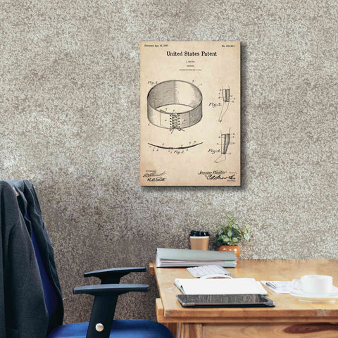 Image of 'Bandage Blueprint Patent Parchment,' Canvas Wall Art,18 x 26