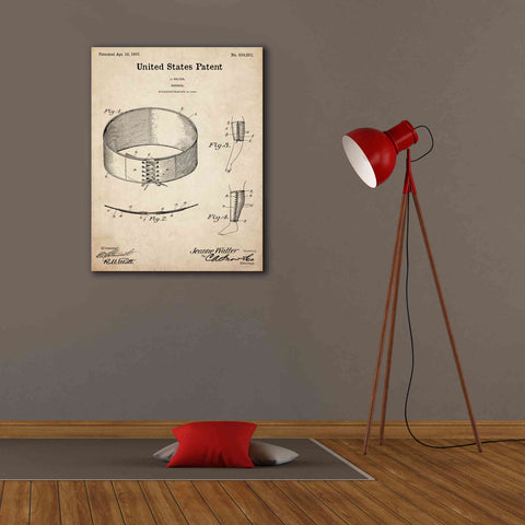 Image of 'Bandage Blueprint Patent Parchment,' Canvas Wall Art,26 x 34