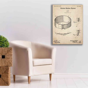 'Bandage Blueprint Patent Parchment,' Canvas Wall Art,26 x 34