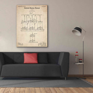 'Brewing Beer and Ale Blueprint Patent Parchment,' Canvas Wall Art,40 x 54