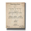 'Brewing Beer and Ale Blueprint Patent Parchment,' Canvas Wall Art,12x16x1.1x0,18x26x1.1x0,26x34x1.74x0,40x54x1.74x0