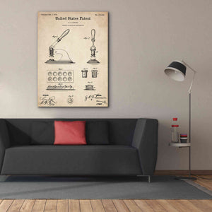 'Capsuling Medicine Blueprint Patent Parchment,' Canvas Wall Art,40 x 54