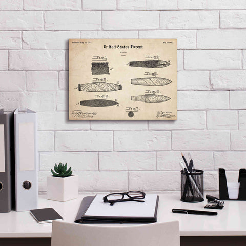 Image of 'Cigar Blueprint Patent Parchment,' Canvas Wall Art,16 x 12