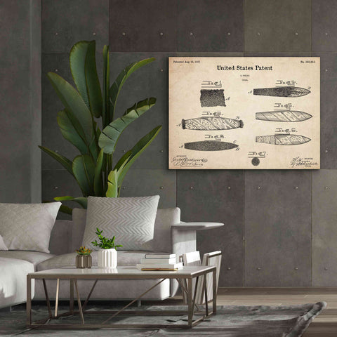 Image of 'Cigar Blueprint Patent Parchment,' Canvas Wall Art,54 x 40