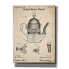 'Coffee Pot Blueprint Patent Parchment,' Canvas Wall Art,12x16x1.1x0,18x26x1.1x0,26x34x1.74x0,40x54x1.74x0