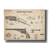 'Colt Revolver Blueprint Patent Parchment,' Canvas Wall Art,16x12x1.1x0,26x18x1.1x0,34x26x1.74x0,54x40x1.74x0