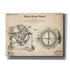 'Stellar Compass Blueprint Patent Parchment,' Canvas Wall Art,16x12x1.1x0,26x18x1.1x0,34x26x1.74x0,54x40x1.74x0