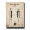 'Curling Iron Blueprint Patent Parchment,' Canvas Wall Art,12x16x1.1x0,18x26x1.1x0,26x34x1.74x0,40x54x1.74x0