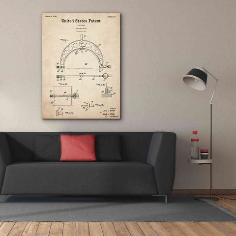 Image of 'Dial Snap Gauge Blueprint Patent Parchment,' Canvas Wall Art,40 x 54