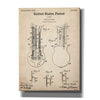 'Double Bass Guitar Blueprint Patent Parchment,' Canvas Wall Art,12x16x1.1x0,18x26x1.1x0,26x34x1.74x0,40x54x1.74x0