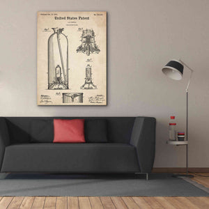 'Fire Extinguisher Blueprint Patent Parchment,' Canvas Wall Art,40 x 54