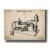 'Gramophone, 1895 Blueprint Patent Parchment,' Canvas Wall Art,16x12x1.1x0,26x18x1.1x0,34x26x1.74x0,54x40x1.74x0