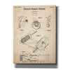 'Hair Curler Blueprint Patent Parchment,' Canvas Wall Art,12x16x1.1x0,18x26x1.1x0,26x34x1.74x0,40x54x1.74x0