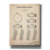 'Hockey Puck Blueprint Patent Parchment,' Canvas Wall Art,12x16x1.1x0,18x26x1.1x0,26x34x1.74x0,40x54x1.74x0