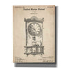 'Mantel Clock Blueprint Patent Parchment,' Canvas Wall Art,12x16x1.1x0,18x26x1.1x0,26x34x1.74x0,40x54x1.74x0